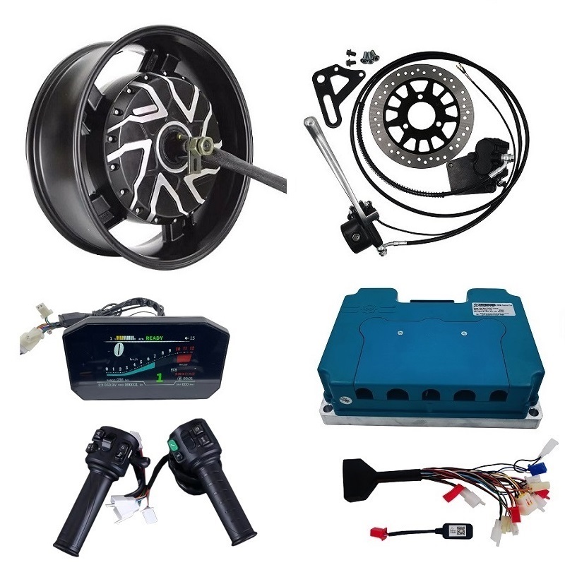 12000W Electric Motorcycle Hub Motor - Elektrische Motorrad-Nabenmotoren-Kits 6,0x17 Zoll mit 12000W